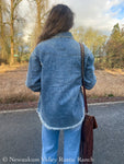 Oversized denim shirt jacket