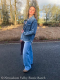 Oversized denim shirt jacket